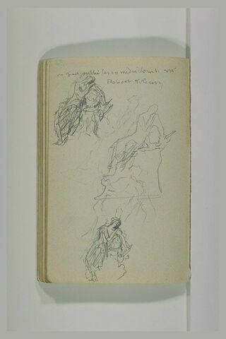 Trois études pour une sculpture avec une femme assise, image 1/1