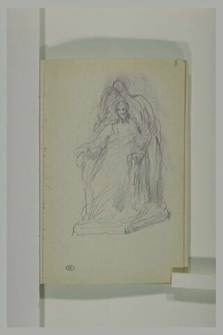 Un homme assis, dans un fauteuil, une femme derrière lui, image 1/1