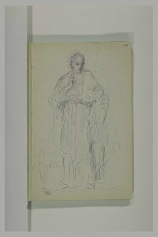 Homme, debout, parlant à un enfant, image 1/1