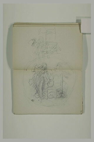 Composition circulaire, avec trois figures et une chaise, image 2/2