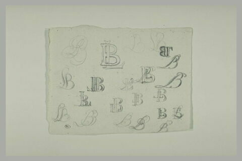 Etudes de lettre B ornée, image 1/1