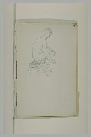 Figure nue, assise de profil, image 1/1