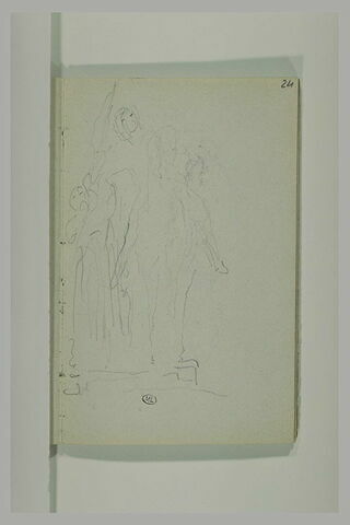 Cavalier portant un étendard et autres figures, image 1/1