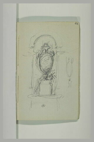 Vase sur un socle, dans une niche, image 1/1