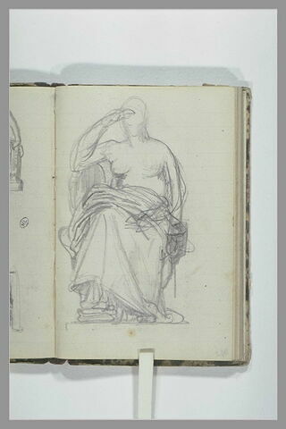 Une femme, à demi drapée, assise, image 1/1