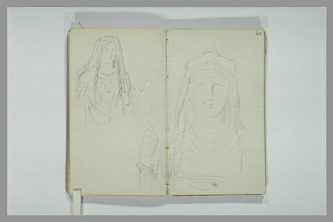 Une femme, la tête couvert d'un voile, en costume médiéval ; bras, image 2/2
