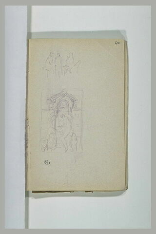 Trois figures ; étude pour le monument de Gustave Flaubert