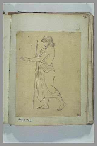 Un homme tenant un bâton, d'après l'antique
