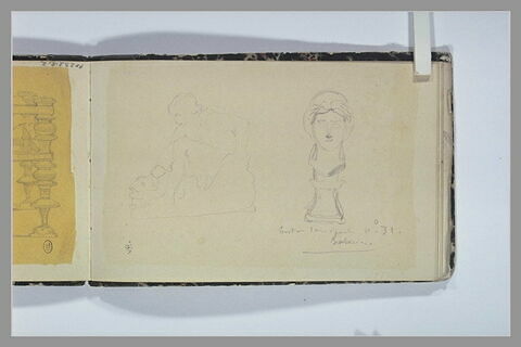 Buste et statue antique, image 1/1