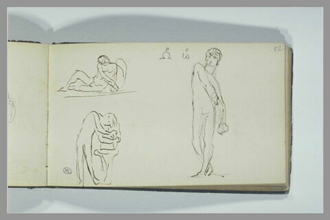 Trois études de figures, image 1/1