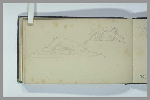 Figure tombant et un animal ; figure tombant, image 1/1