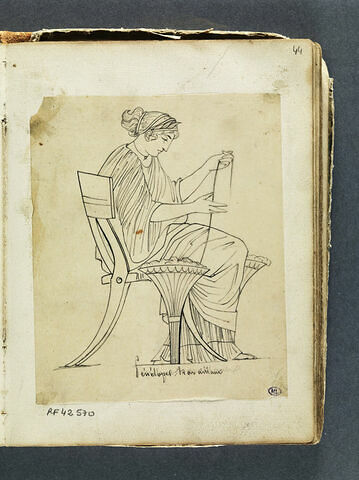Une femme assise d'après l'antique : Pénélope