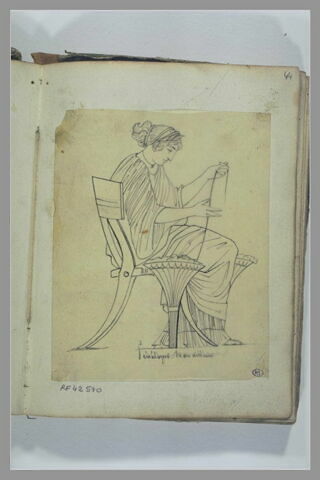 Une femme assise d'après l'antique : Pénélope, image 2/2