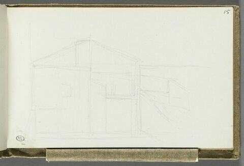 Croquis d'une habitation, vue en coupe, image 1/2