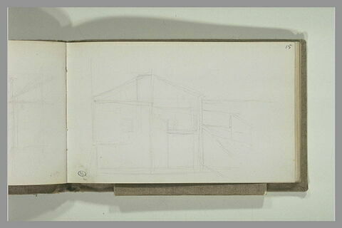 Croquis d'une habitation, vue en coupe, image 2/2