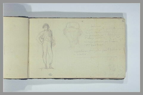 Un enfant d'Ischia ; tête ; notes manuscrites, image 1/1
