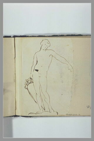 Un homme nu, debout, image 1/1