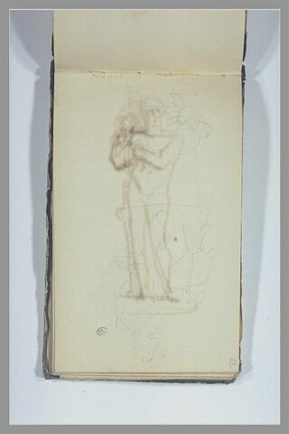 Deux études d'une figure assise, image 1/1