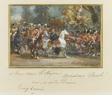 La reine Victoria à cheval passe en revue les Scotch Guards, image 3/3