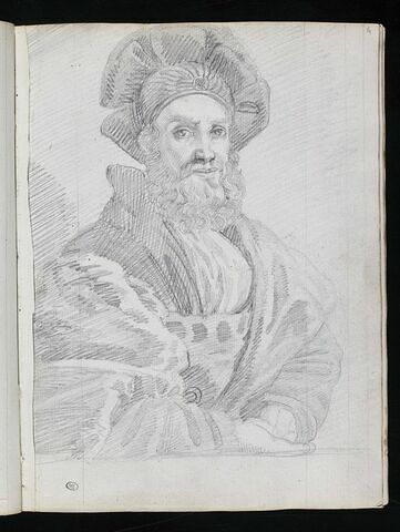 Etude d'après le portrait de Balthazar Castiglione par Raphaël