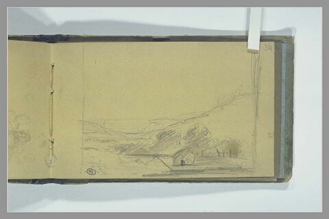 Paysage avec une chaumière