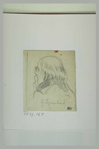 Portrait d'Izambard en buste, de dos, de trois quarts vers la gauche, image 2/2