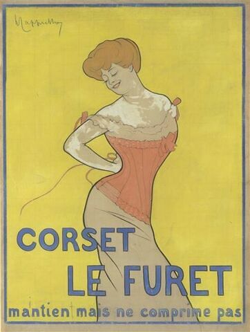 Maquette de l'affiche du 'Corset le Furet' (1901), image 1/1