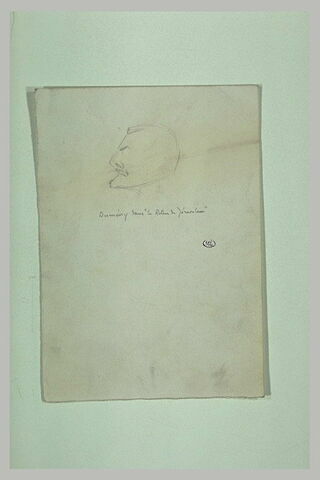Tête d'homme, de profil à gauche, avec petite moustache, inachevée, image 1/1