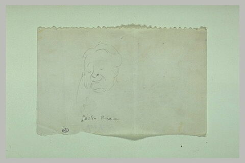 Croquis d'une tête d'homme, penchée vers la gauche: Gaston Boissier, image 1/1