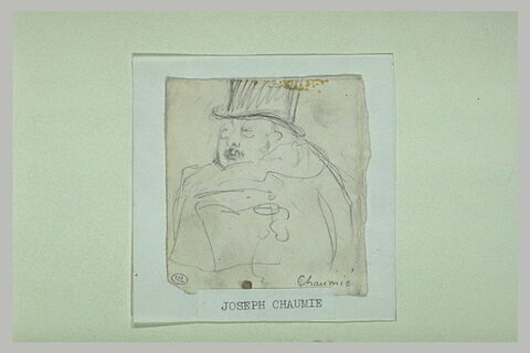 Joseph Chaumié en buste, de trois quarts gauche, avec chapeau haut de forme