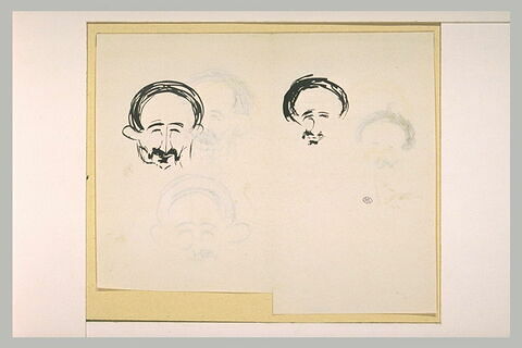 Deux caricatures du visage de Robert de Montesquiou