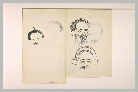 Trois caricatures de la tête de Robert de Montesquiou
