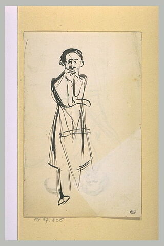 Portrait caricatural en pied, et tête de Robert de Montesquiou