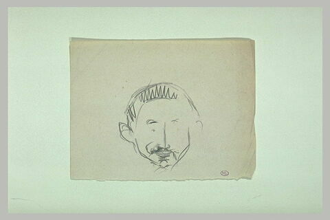 Tête d'homme, de face, inachevée:Robert de Montesquiau, image 1/1