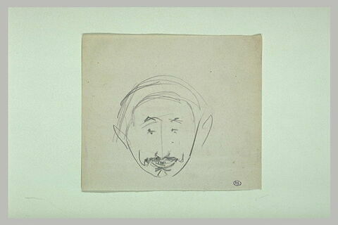 Tête d'homme, de face, inachevée:Robert de Montesquiau, image 1/1