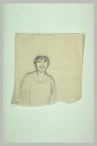 Femme vue en buste, de face, souriant largement: Mm Jean Bertheroy, image 1/1