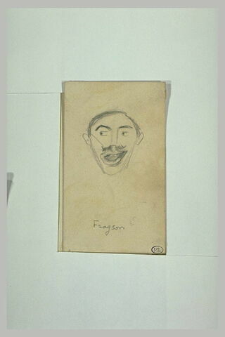 Tête d'homme, de face, bouche grande ouverte, image 1/1