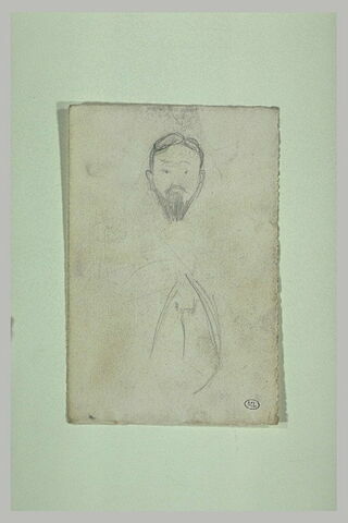Tête d'homme ; esquisse d'une tête, image 1/1