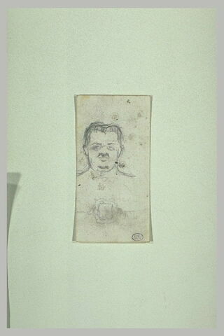 Tête d'homme, de face, avec bésicles, image 1/2