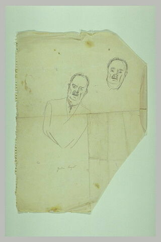 Homme, vu en buste ; reprise de la tête, image 1/1