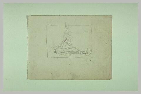 Silhouette assise, dans un encadrement rectangulaire, image 1/1