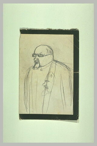 Homme, en buste, de trois quarts à gauche, barbu, image 1/1