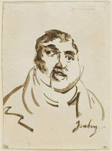 Portrait-charge d'Alexandre Dusommerard, en buste, de face