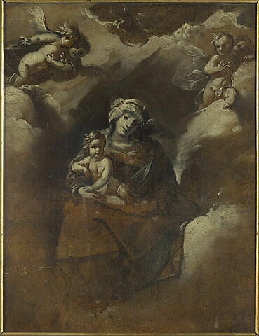 Vierge à l'Enfant dans une gloire d'anges