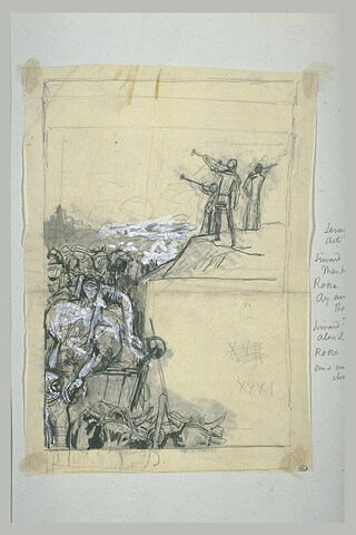 Projet d'illustration pour Macbeth : l'armée en marche vers Birnam