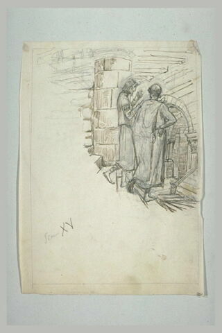 Projet d'illustration pour Macbeth : Lennox discutant au château de Forres, image 1/1