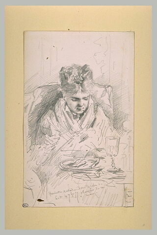 Portrait d'Henriette malade, assise dans un fauteuil