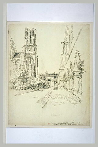 La cathédrale de Laon : tour du transept et cloître, image 1/1