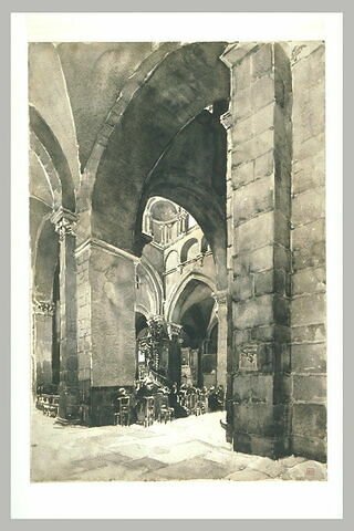 La cathédrale du Puy : les coupoles de la nef vues du bas-coté Sud, image 1/1
