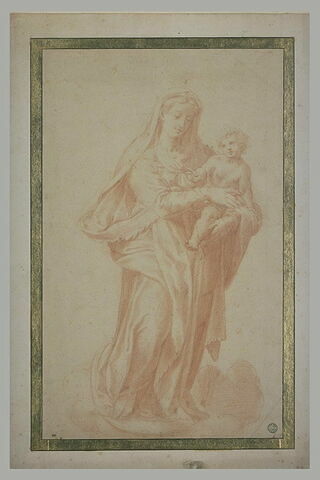 La Vierge debout, tenant l'Enfant Jésus dans les bras, image 2/2